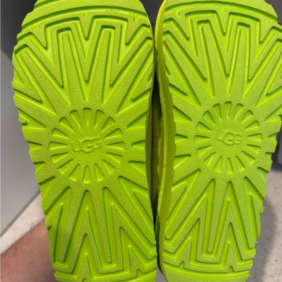 UGG Lime Green Shearling-Lined Slippers - Picture 4 of 5
